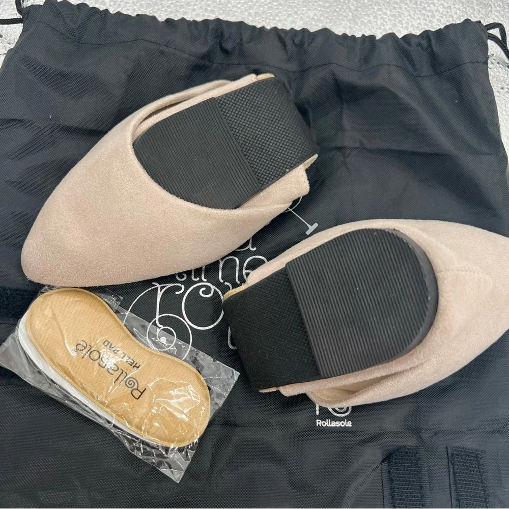 NWT Rollasole Flats Open Pointy Shoes Size 9.5 to 10.5 Loafers - Picture 3 of 5